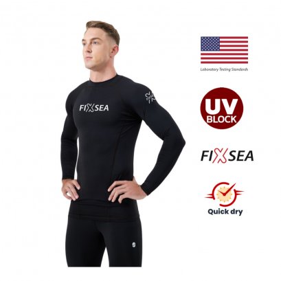 (เน้นUV) เสื้อดำน้ำ เสื้อว่ายน้ำแขนยาว เสื้อเที่ยวทะเล FIXSEA